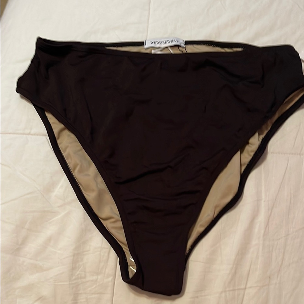 WeWoreWhat Black High-Cut Bikini Bottoms